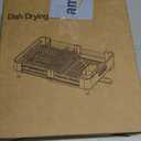 Kitsure Extendable Dish Drying Rack - Rust-Resistant Dish Racks for Kitchen Counter with Adjustable Support Legs, Cutlery Holder & Removable Draining Tray (Grey, 15.6''-25.2''L  16.9''W  8.1''H) (Gray)