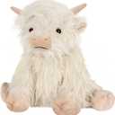 SUZZIPAD White Highland Cow Stuffed Animal, Microwave Plushies for Girls, Cute Warmer Plush Toy for Stress Relief, Gifts for Kids, Unscented