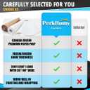 PerkHomy 48" x 2,400" (200') White Kraft Paper Roll for Craft Bulletin Board Paper Art Table Covering Crafting Gift Wrapping Bouquet Packing Parcel 80GSM 55LB (White, 48" x 200')