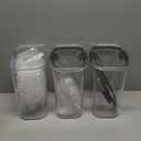 Rubbermaid Brilliance BPA-Free Food Storage Containers with Lids Airtight Kitchen and Pantry Organization Set Includes 3 Containers and Scoops Clear 16 cups