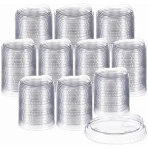 1000 Pcs Strawless Sip Lids Clear for 12-24oz,Transparent,98mm | Disposable PET Plastic Cup Covers for Iced Coffee Milkshake Party, Fits 12 16 20 24 Oz Cups, 98mm Clear Sipper