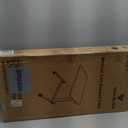 Vaunn Medical Pneumatic Adjustable Overbed Bedside Table with Wheels (Hospital and Home Use) (Black)(15"D x 30"W x 40.5"H)