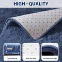FinRec Dark Blue Rug for Bedroom Living Room, 3x5 Feet High Pile Plush Area Rug, Non-Slip Soft Fluffy Carpet for Nursery Kids Room Dorm Room Home Decor, Indoor Fuzzy Floor Rugs