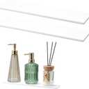 Leinuosen 2 Pcs Medicine Cabinet Shelves Replacement 13 Inch Bathroom Cabinet Shelf Medicine Shelves Suitable for Bathroom Living Room Kitchen Wall Mounted and Hanging (Plastic)