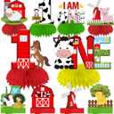 Farm Animals 1st Birthday Decorations Table Centerpieces, Farm Themed 1st Birthday Party Supplies for Boys Girls Barn Theme First Birthday Table Topper Decor