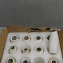 White Vase Set of 12, Small White Bulk Bud Vases for Pampas Grass for Wedding Table Centerpieces Decoration, Modern Boho for Rustic Vase.