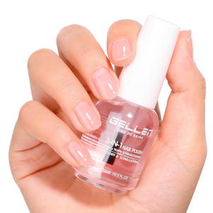 GELLEN 3-In-1 Clear Nail Strengthener, Base Top Coat, No Base Top & Light Needed, Shine Nail Polish Fortify Harden Weak Brittle Nails | Keratin Vitamin E, Anti-yellow | Toxin TPO HEMA Free, No Pink