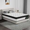 12 Inch Queen Mattress in a BoxWhiteMedium Firm FeelIndividually Wrapped Coils for Motion Isolation and Breathable Fire-Resistant Knit Cover, CertiPUR-US Certified Foam