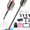 Steam Mop, 19-in-1 Detachable Handheld Steam Cleaner for Home, 230F Floor Steamer, 2 Steam Modes,3 Adjustable Level, 350ML Tank, Powerful Steam Mops for Cleaning Hardwood Floors, Carpet Tile Grout (Black)