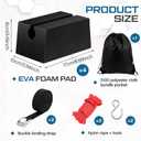 Universal Car Top Canoe Carrier Kit 6.7 Inch Kayak Foam Blocks for Roof Rack Soft Standard Replacement Car Top Roof Racks Pads with Tie-Downs