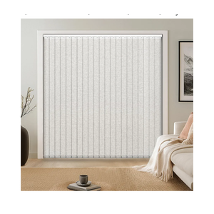 LazBlinds Room Darkening Vertical Blinds Replacement Slats – Polyester Fabric for Sliding Glass Door, Patio & Windows, 82.5"x3.5", 34 Pack, Grey-White