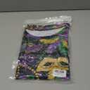 Mardi Shirt for Men Glitter Mask Graphic Festival T Shirt Tuesday Carnival New Orleans Party Tee Tops 2XL