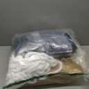 SUNTQ 8 Pack Assorted Yarn - Bulky Chenille Fluffy for Crocheting, Knitting & Arm Knitting - 4 Navy Blue, 4 White (32 yds, 8.8 oz Each)