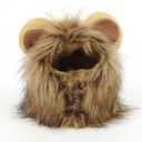 Lion Mane for Dog, Lion Mane Costume for Dog Cat, Adjustable Cute Pet Halloween Costumes Birthday Party Cosplay Apparel (Brown, Large)