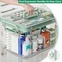 NZYNZY 15QT Clear Medicine Organizer Storage Box with Handle Medicine Container with Tray, Thickened Plastic Empty First Aid Box, Multipurpose Medical Medication Caddy Container Chest