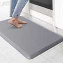 KitchenClouds Kitchen Mat Cushioned Anti Fatigue Rug 24"x 70" Waterproof Non Slip Standing Desk Mat Comfort Floor Mats for Kitchen House Sink Office (Grey)