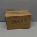 novelinks 8 oz Clear Plastic Jars with Screw-On Lids - BPA-Free Refillable Storage Containers for Slime, Spices, Crafts, Kitchen & Home Organization (16 Pack,Rose Gold)