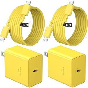 Charge Type C, 10 ft Yellow, 2 pack