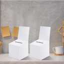 24 Pack Raffle Boxes Ballot Box with Slot, Cardboard Raffle Ticket Box with Slot, 6 x 6 x 6 Inch