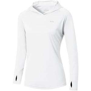 Willit Women's UPF 50+ Sun Protection Hoodie SPF Shirt Long Sleeve Hiking Fishing Outdoor Shirt Lightweight Hoodie L