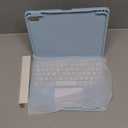 Compatible for iPad 11th 10th Generation Case with Keyboard, Folio Cover with Pencil Holder, Multi-Touch Trackpad, 7 Color Backlit, Detachable Keyboard for iPad (A16) 11th/10th Gen (Sky Blue)