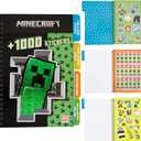 Minecraft Sticker Book for Kids - 28 Sheets, Over 1000 Creeper Collector Stickers for Scrapbooking, Creative Activity Set, Gamer Gifts for Boys