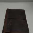 newestor Travelers Notebook Cover with Inner Pockets, Card Slots and Pen Holder, A5 Size, Dark Brown