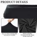 Windyun 4 Pcs 23 Gallon Spandex Stretchable Trash Can Cover Wedding Party Fundraiser Decorations for Home Garden (Not Include Trash Can) (Black)