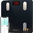 Etekcity Smart Scale for Body Weight, Digital Bathroom Weighing Machine Fat Percentage BMI Muscle, Accurate Composition Analyzer People, Bluetooth Electronic Measurement Tool, 400lb (11.8 x 11.8 inches, Classic Black)