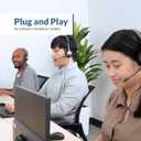 Cyber Acoustics Stereo Headset (AC-204), 3.5mm Stereo & Y-Adapter, Home, K12 School Classroom and Education