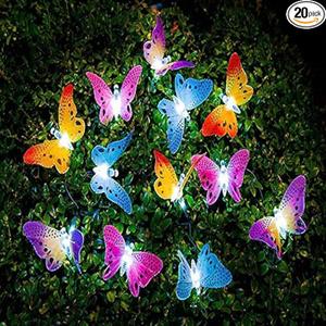 20 LED 8 Modes USB Butterfly String Lights with Remote, Outdoor Waterproof Fairy Lights for Bedroom Garden Camping Indoor Home Party Xmas Tree Porch Patio Night Light Decor