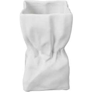 Vase for Flowers Paper Bag Ceramic Beautiful White Ceramic for Home Modern Decorative Minimalism Decorative