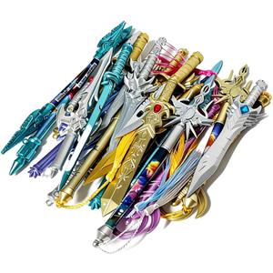 24 pcs Ancient Sword Pens Set Gel Ink Pens Set Fun Novelty Pens Plastic Gel Black Ink Pens for School Office Writing Christmas Birthday Party Presents (24 Sowrd Type)