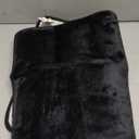 Fluffy Foamed Bath Rug Slip Resistant Bottom Base Black