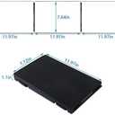 HIEEY 3 Way Mirror for Hair Cutting with LED,360 Trifold with Height Adjustable Telescoping Hooks,and 5X Magnification,for Makeup and Styling (Black)