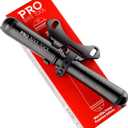 PRO BIKE TOOL Mini Bike Pump Premium Edition - Fits Presta and Schrader valves - High Pressure PSI - Bicycle Tyre Pump for Road and Mountain Bikes (Black)