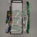 Magnetic Dry Erase List Board - 4"x12" Multifunctional List Board for Fridge - 6 Extra Fine Point Markers Included - Shipped Flat