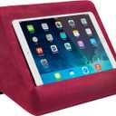 Ontel Pillow Pad Ultra Multi-Angle Soft Tablet Stand, Burgundy - Comfortable Angled Viewing for iPad, Tablets, Kindle, Smartphones, Books, Magazines, and More