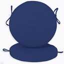 Loveboat Outdoor Bistro Chair Cushion Water Resistant Round Bar Stool Cushion 15 in Navy Blue