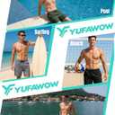 7 Inch Men Swim Trunks with Compression Liner Quick Dry Drawstring Male Swimtrunks for Beach Summer Water Park
