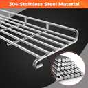 QuliMetal 66045 Grill Warming Rack for Weber GS4 Genesis II E-410, II S-410, II SE-410 Grills, Grill Parts for Weber Genesis II 400 Series, SUS304 Stainless Steel Warming Rack for Genesis 66045