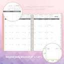 2026-2027 Monthly Planner - Monthly Planner 2026-2027, Jul. 2026 - Jun. 2027, 9" x 11", 12-Month Planner, Tabs & Pocket, Twin-Wire Binding - Rosy Pink