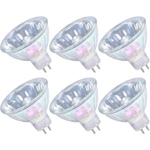 MR16 Halogen Light Bulb 50W 12V GU5.3 Base, 720 Lumens, Dimmable Spot Light for Track Lighting, Recessed, Cabinet and Display Fixtures  6 Pack