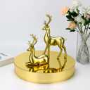 11.8''Gold Mirror Cake Stand Acrylic Dessert Table Display Holder, Round Cake Tray Serving Platter for Party, Wedding, Birthday, Baby Shower, Anniversary