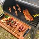 Large Wooden Charcuterie Boards with Handles, Extra Long Wood Serving Tray Platters,Rectangular BBQ Meat Cutting Cheese Board for Party Appetizers,Home & Outdoor 23.6x11.8x1.1