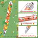 2 x MALOKI 12 Pcs Pretty Fancy Cute Funny Pens for Women St Patricks Day Decorations Accessories Gifts Shamrock Decor Retractable Green Floral Aesthetic Pens for Irish Party Supplies Favors