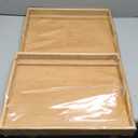 Greenual 2 Pack Bed Tray Table with Handles Folding Legs, Bamboo Breakfast Food Tray with Media Slot, Use As Platter, Laptop Desk, Snack, TV Tray Kitchen Serving Tray(Natural)