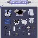KIRA KIRA Genshin Skirk Cosplay Costumes Doki-SR Game Genshin White Skirk Cospay Halloween Costume Outfits (L)