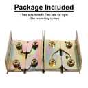 Bed Rail Brackets - Wooden Bed Frame Hardware - Heavy Duty Non-Mortise Bed Rail Fittings - Set of 4 (Screws Included)