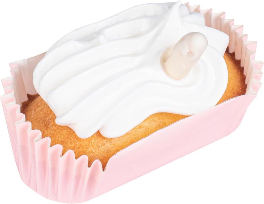 Restaurantware-Panificio 1.4 Ounce Baking Cups, 200 Fluted Cupcake Wrappers - Oven-Ready, Disposable, Pink Paper Disposable Muffin Liners, For Weddings, Birthdays, And More (Small)